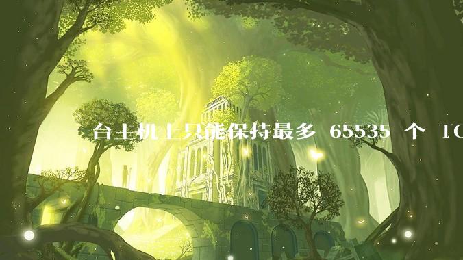 一台主机上只能保持最多 65535 个 TCP 连接吗？